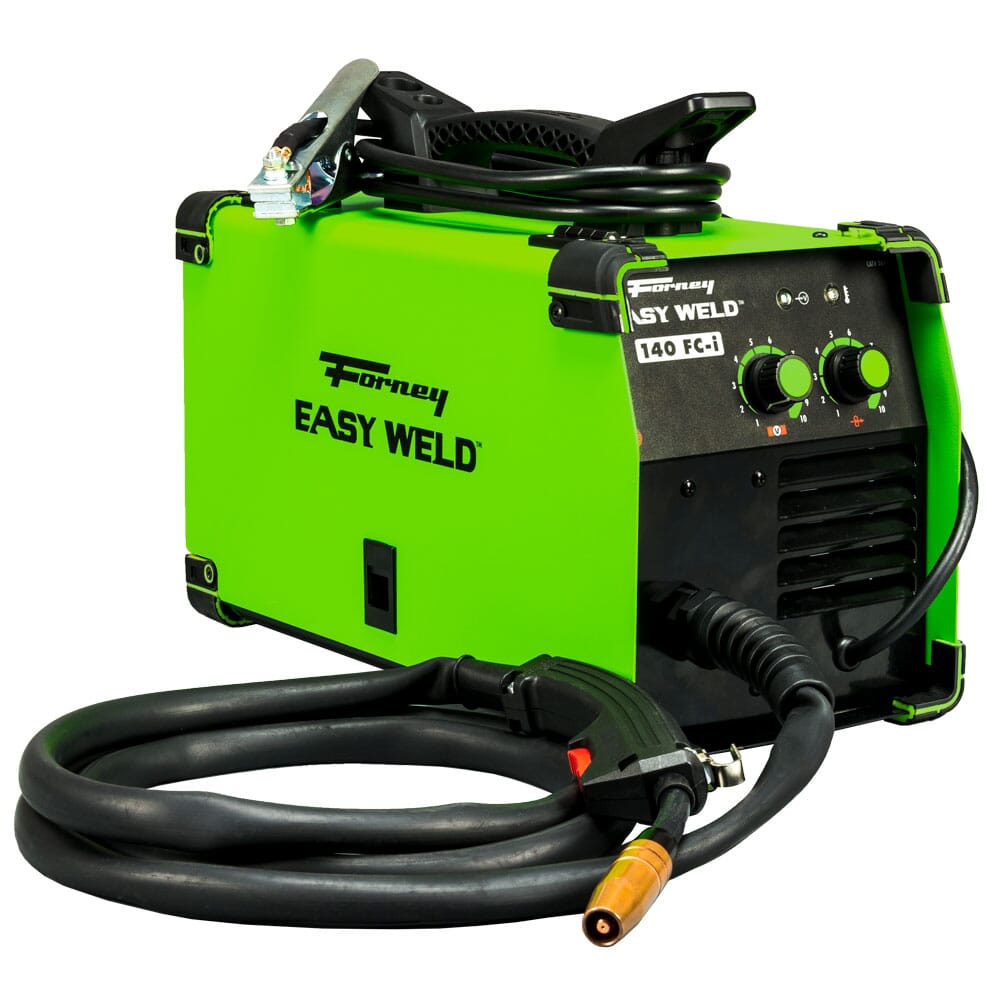 The Forney Easy Weld 140 FC-i is a powerful flux-core wire welder. This machine is ideal for do-it-yourselfers, maintenance, repair, metal fabrication and hobbyists. Our 140 FC-I does not require gas and can run off standard household power as long as you have at least a 20A breaker.
