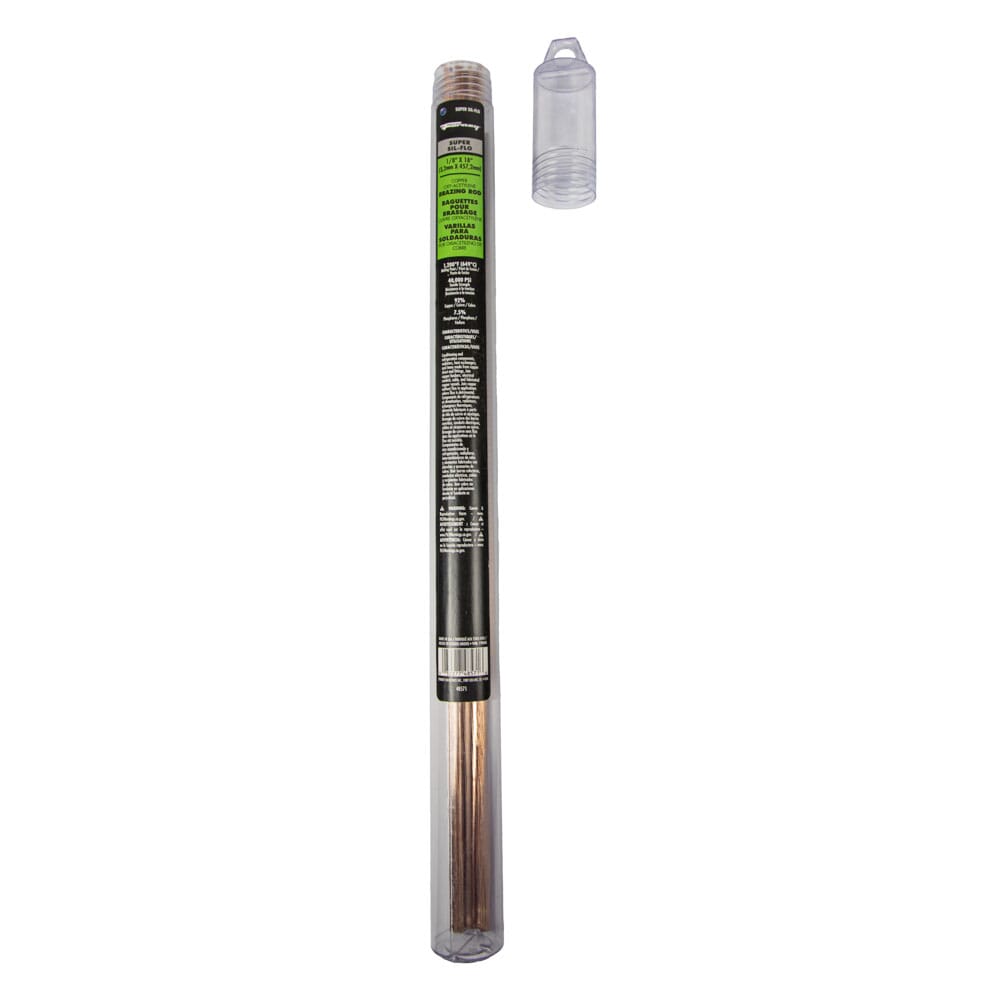 Sil Phos Rings Brazing, Sil Phos, 1/8 in x 18 in, 1/2 Pound
