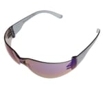 Safety Glasses, Blue Mirror Lens, 10-Pack