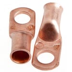 Lug for Number 4 Cable, 5/16 in Stud, Premium Copper