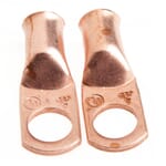 Lug for Number 4 Cable, 3/8 in Stud, Premium Copper