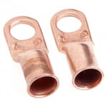 Lug for Number 1 Cable, 3/8 in Stud, Premium Copper
