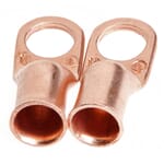 Lug for Number 1/0 Cable, 1/2 in Stud, Premium Copper