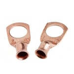 Lug for Number 8 Cable, 3/8 in Stud, Premium Copper