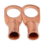 Lug for Number 6 Cable, 3/8 in Stud, Premium Copper