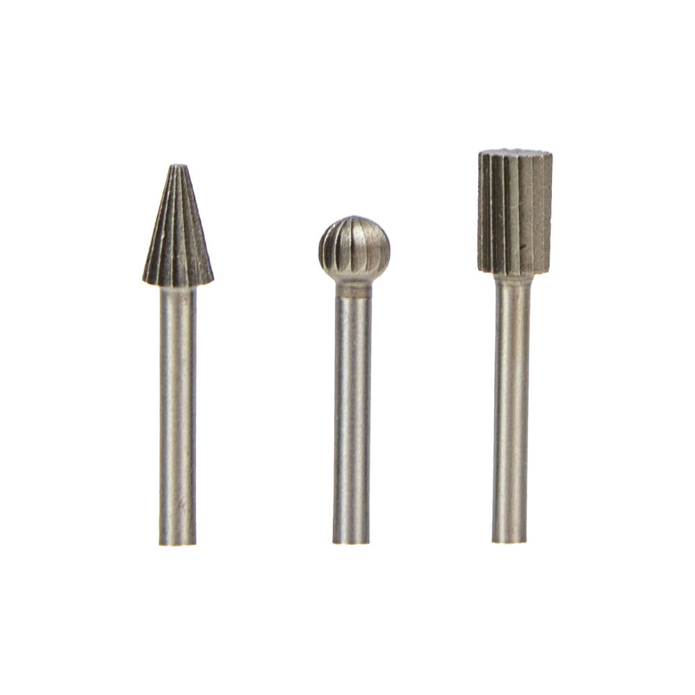 Mini-Rotary File Set with 1/8 in Shaft, 3 Piece