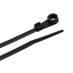 Cable Ties, 6-1/2 in Black Light-Duty Screw Mounts, 100-Pack