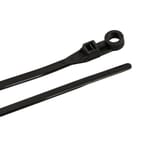 Cable Ties, 8 in Black Standard Duty Screw Mounts, 25-Pack