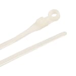 Cable Ties, 8 in Natural Standard Duty Screw Mounts, 100-Pack