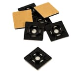 Black 18-50 Pound Adhesive or Screw Mounts, 25-Pack
