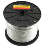 Wire Rope, Vinyl Coated, 3/16 in - 1/4 in x 250ft (Full Reel- Priced by the Foot)