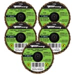 Quick Change Flap Disc, 36 Grit, 2 in (5-Pack of Forney 71978)