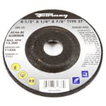 Grinding Wheel, Aluminum, Type 27, 4-1/2 in x 1/4 in x 7/8 in