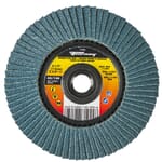 Double Sided Flap Disc, 60/120 Grits, 4-1/2 in