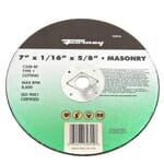 Cutting Wheel, Masonry, Type 1, 7 in x 1/16 in x 5/8 in