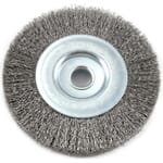 Wire Wheel, Crimped, 4 in x .008 in x 1/2 in Arbor