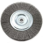 Wire Wheel, Crimped, 6 in x .008 in x 1/2 in - 5/8 in Arbor