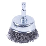 Cup Brush Crimped, 2 in x .012 in x 1/4 in Hex Shank (Discontinued)
